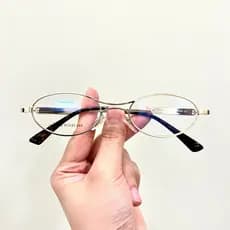 【LOUIE SHARK 2】Óculos de grau femininos ovais em metal estilo vintage e elegante popular moda