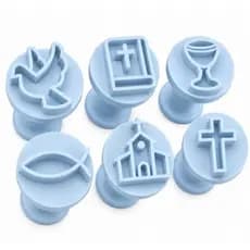 Kit Carimbo Brigadeiro BATISMO BATIZADO 6peças Docinhos Molde Festa Confeitaria IGREJA