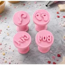 Kit Carimbo para Brigadeiro Chá Revelação Boy Girl Docinhos Doce