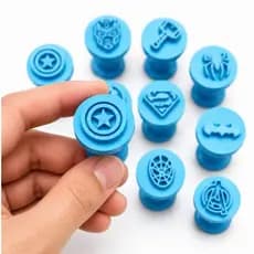 Kit Carimbo para Brigadeiro Heróis Vingadores Marvel homem aranha batman DC 10 peças para Doces