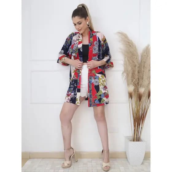 KA745100 KIMONO FEMININO ESTAMPADO  LANÇAMENTO