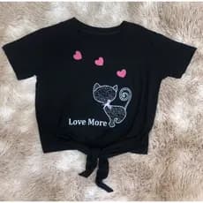 BABY LOOK FEMININA LOVE MORE DE GATINHO DE AMARRAR LANÇAMENTO 2026