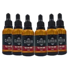 kit 6x Óleo Para Barba 30ml Classe A Possui Hidratantes E Fortalece Os Fios Profissional