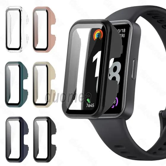 Capa Protetora De Tela Para PC Com Filme Completa Huawei Band 11 Pro 10 9 8 7 6 / Honor Band 9 7 6