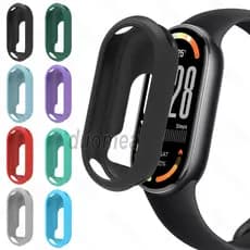 Capa De Silicone Protetor De Tela Meia Acessórios De Concha Macia Para Xiaomi Smart Band 10 9 8