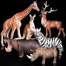 Selvagem Selva Zoológico Fazenda animal Modelo Crianças Brinquedos Educativos T8F9