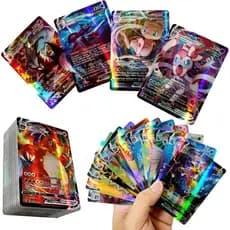 Muitas 100 cartas Pokémon Anime cartas brilhantes Vamx/Vstar Português RDUE