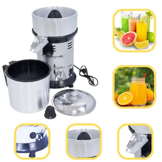 Espremedor De Laranja Industrial Extrator De Suco Limão Inox 700w Visalu + Jarra de 3L Alta Rotação