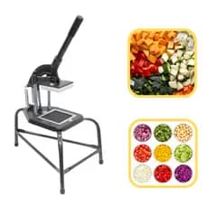 Picador De Legumes Com Tripé Profissional Manual Alumínio Fundido Corte 10mm Cozinha Industrial