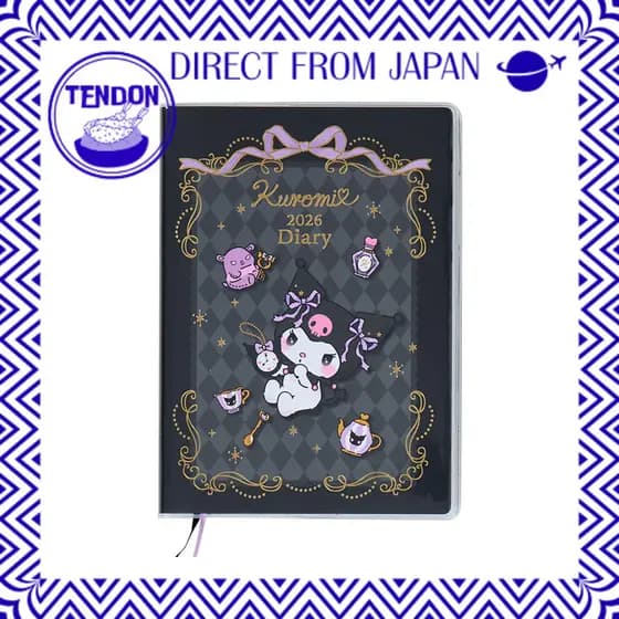 【DIRETO DO JAPÃO】Sanrio B6 Diário (formato bloco) 2026 Kuromi Papel início em outubro Agenda Planejador Diário Agenda