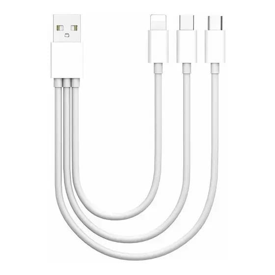 Cabo USB 3 em 1 hmaston XT24 - IP8/MICRO USB(V8)/USB-C