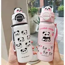 Garrafa termica Panda com Canudo ou BICO 550ml – Portátil, Fofo