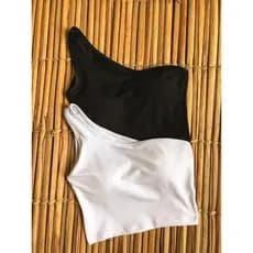 Cropped TOP Alça Nula Manga - Alça Única várias cores