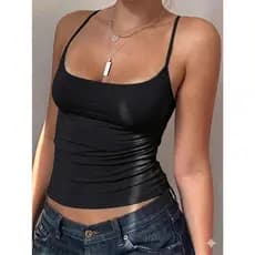 Regatas Básica Blusa De Alcinha Feminina Com Bojo Suplex Verão Viagem Casual Festival