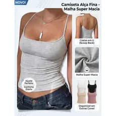 Regata Alça Fina Fitness Blusa Feminino Liso Top Slim Camiseta Academia Verão