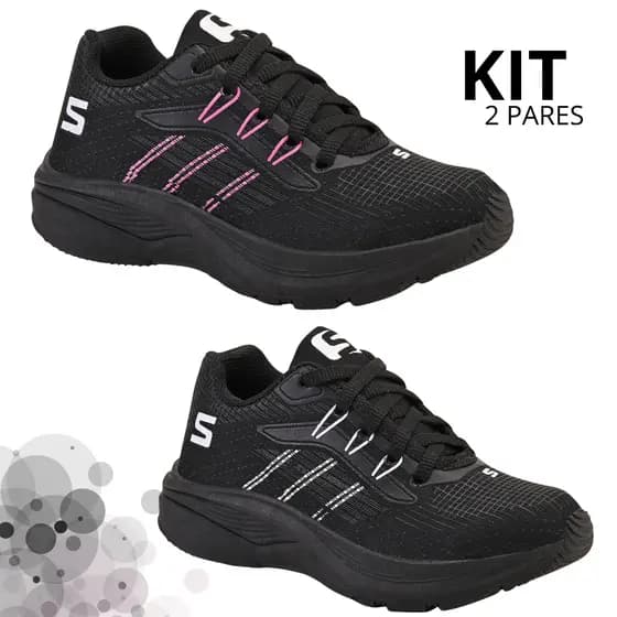 Kit Tênis Infantil Menino Menina Leve Passeio