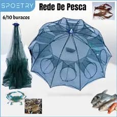 Rede De Pesca Gaiola De Camarão Dobrável Nylon Automático Guarda-chuva Forma Armadilha Para Peixes Rede Dobrável