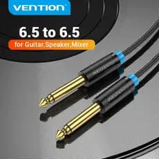 Cabo Auxiliar Vention Com Conector De 6,5 Mm Para 6,5 ​​mm Cabo De Áudio Para Alto-falante De Mixagem De Guitarra
