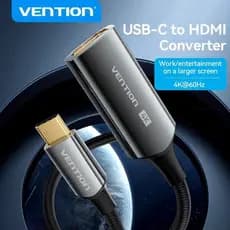 Cabo Vention 4K USB Tipo C Para HDMI Compatível Com Thunderbolt 3/4 Para MacBook Pro/Air Samsung Galaxy
