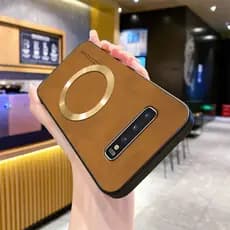 Invólucro SAMSUNG S10 PLUS S10 Capa De Telefone À Prova De Choque Com Bordas Macias E Antiderrapantes Anel De Sucção Mag