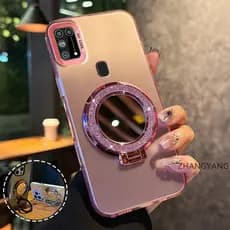 Capa Para Samsung M31 M21s M30s Caso Claro Espessamento Banhado De Silicone À Prova De Choque De Telefone CCCCA12