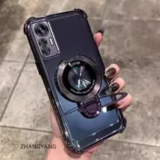 Caso Para Xiaomi 12 12s 12x 12 Pro 12s Claro Espessamento Banhado Capa De Silicone À Prova De Choque De Telefone CCCCA9