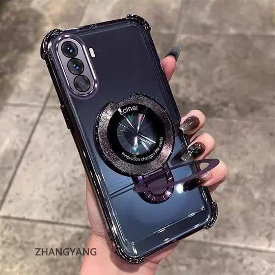 Capa Para Moto G52 Transparente Espessante Banhada De Silicone À Prova De Choque Telefone CCCCA9