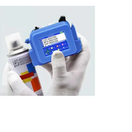 impressora datadora mini inkjet  manual com cartucho ideal para vidros plasticos latas
