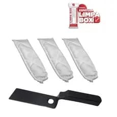 Limpador de Transpasse Espátula + 3 Refil - Reutilizável, Não Risca, Fácil de Usar