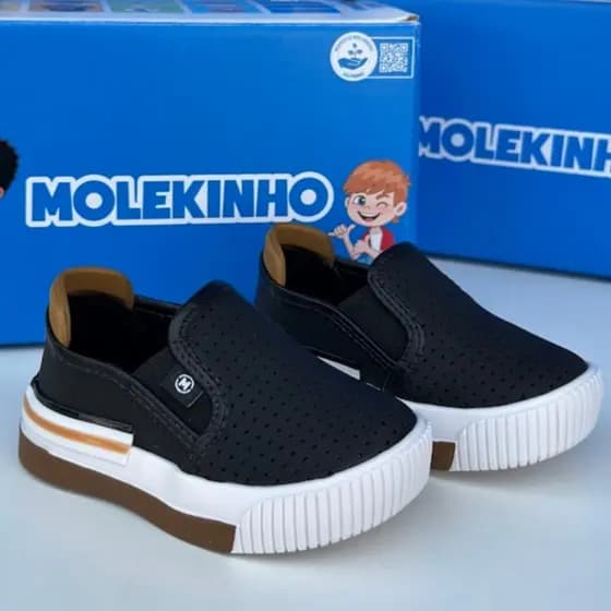 Tênis Infantil Bebê Molekinho Slip On Calce Fácil - 19 ao 26 Original