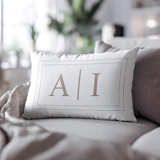 Capa de Almofadas Letras Iniciais Cama Casal baguete 30x50cm