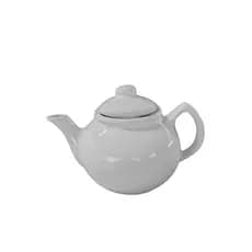 Bule Chá Café Cerâmica Branco Cozinha Tampa Decoração Sofisticação Resistente Mesa Posta