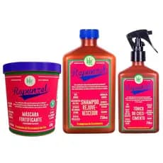 Kit Shampoo 250g + Máscara 450g + Tônico 250g Rapunzel Lola Cosmetics