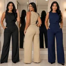 Conjunto Social Duna Feminino Mulher Elegante Blusa e Calça Pantalona Alfaiataria Wide Leg Moda Verão Outono Inverno