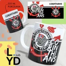 Caneca Personalizada Porcelana Corinthians Timão Xícara Personalizada Coloque Seu Nome Time Futebol
