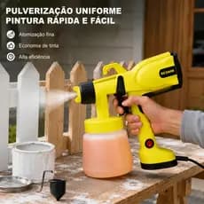 Pistola De Pintura Pulverizadora Elétrica 800W 800ML Viscosidade máxima 80 DIN-Secs 38,000 RPM
