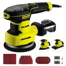 Lixadeira 3 En 1 Lijadora De Orbital Electrica Professional 350W Redonda Cuadrada En Forma De Rata 13000 RPM 6 Velocidad