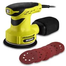Lixadeira Elétrica Orbital Roto Professional 300W com Coletor de Pó 16 pcs lixa e Disco de Lixa 125mm