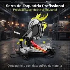 Serra De Esquadria 1200w Elétrico Profissional Com Guia Laser Disco 210mm 24T E Acessórios Desoon