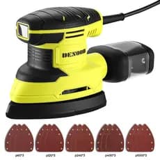 Lixadeira Orbital 240w Real Triangular Elétrica Professional 13000rpm Autossucção Com 15 Lixas E Coletor De Pó Desoon