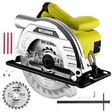 Serra Circular Elétrica 1400w Profissional 5500rpm Com Lápis Disco 185mm E Guia Para Carpinteiro Marceneiro Desoon