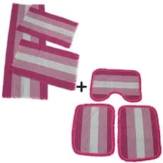 Kit Tapete Passadeira + 1 Kit Tapete Banheiro 100% Algodão Barato Promoção