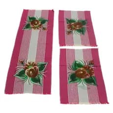 Jogo de Cozinha Tapete e Passadeira Estampada Kit 3 Peças Várias Cores Promoção
