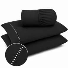 Jogo de Lençol Solteiro Casal Queen King 03 Peças 400 Fios Micropercal Ponto Toque Macio Casa Nova Quarto Decorado