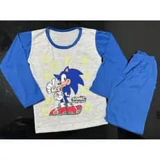 Pijama longo infantil masculino do Sonic