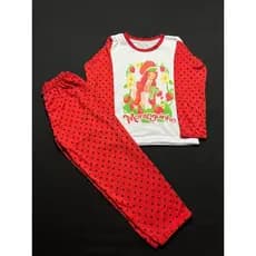 pijama longo infantil feminino Hk, estampa da Moranguinho