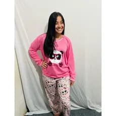Pijama longo adulto HK estampa do Panda