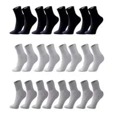 Kit 03/06/12/18/24 Pares Meia Adulto Masculina Feminina Esportiva Cano Alto Algodão