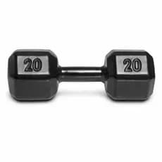 HALTER SEXTRAVADO 20KG EMBORRACHADO PESO DUMBBELL EXERCÍCIO FORÇA MUSCULAÇÃO GYM PILATES FISIOTERAPIA ACADEMIA EM CASA