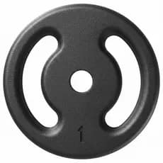 ANILHA PINTADA 1KG FERRO FUNDIDO PESO ACADEMIA MUSCULAÇÃO BARRA FITNESS TREINO FUNCIONAL PILATES FISIOTERAPIA PRETO